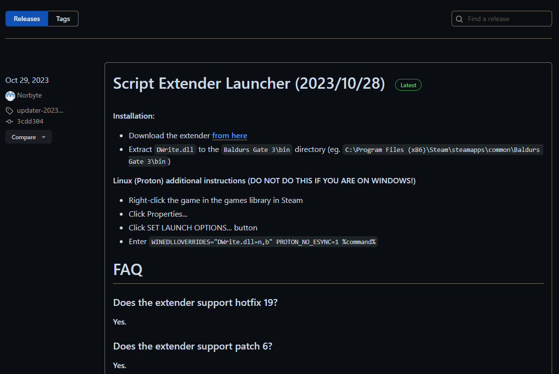 update Script Extender to the latest version using BG3MM or manually through the BG3 Script Extender GitHub page. 